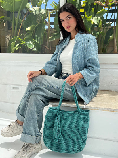 Riva Crochet Bag – Teal