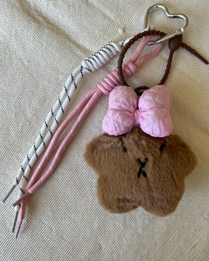 Pink Bow Star Charm