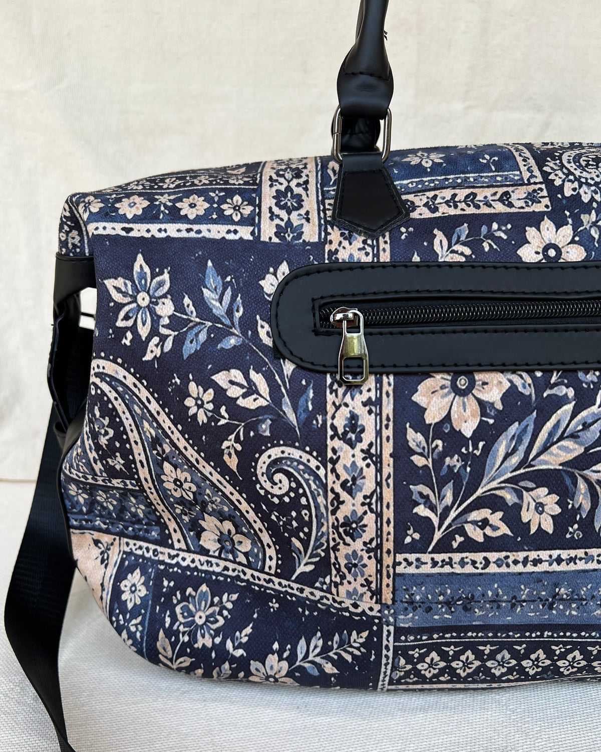 Blue paisley Duffle Bag
