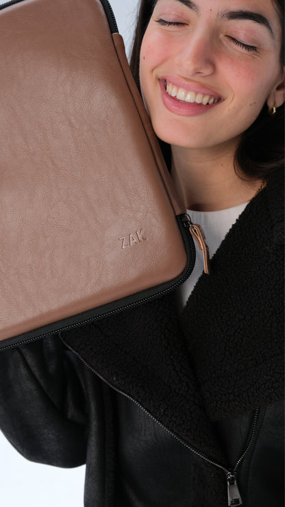 Leather Tablet Cover - Latte