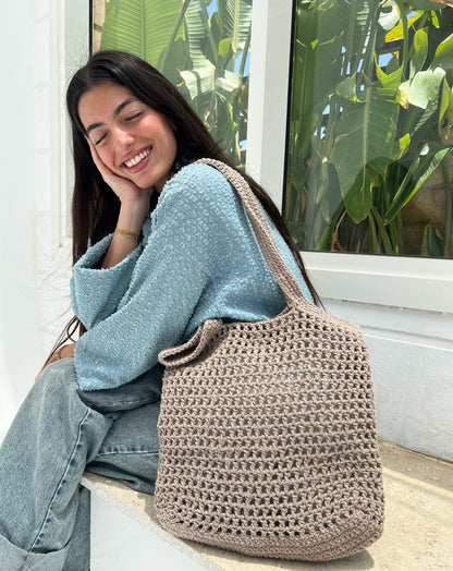 Kaia Crochet Bag – Sand