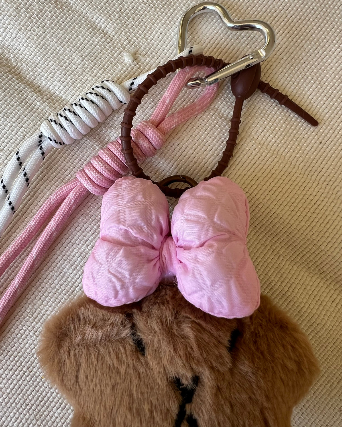 Pink Bow Star Charm