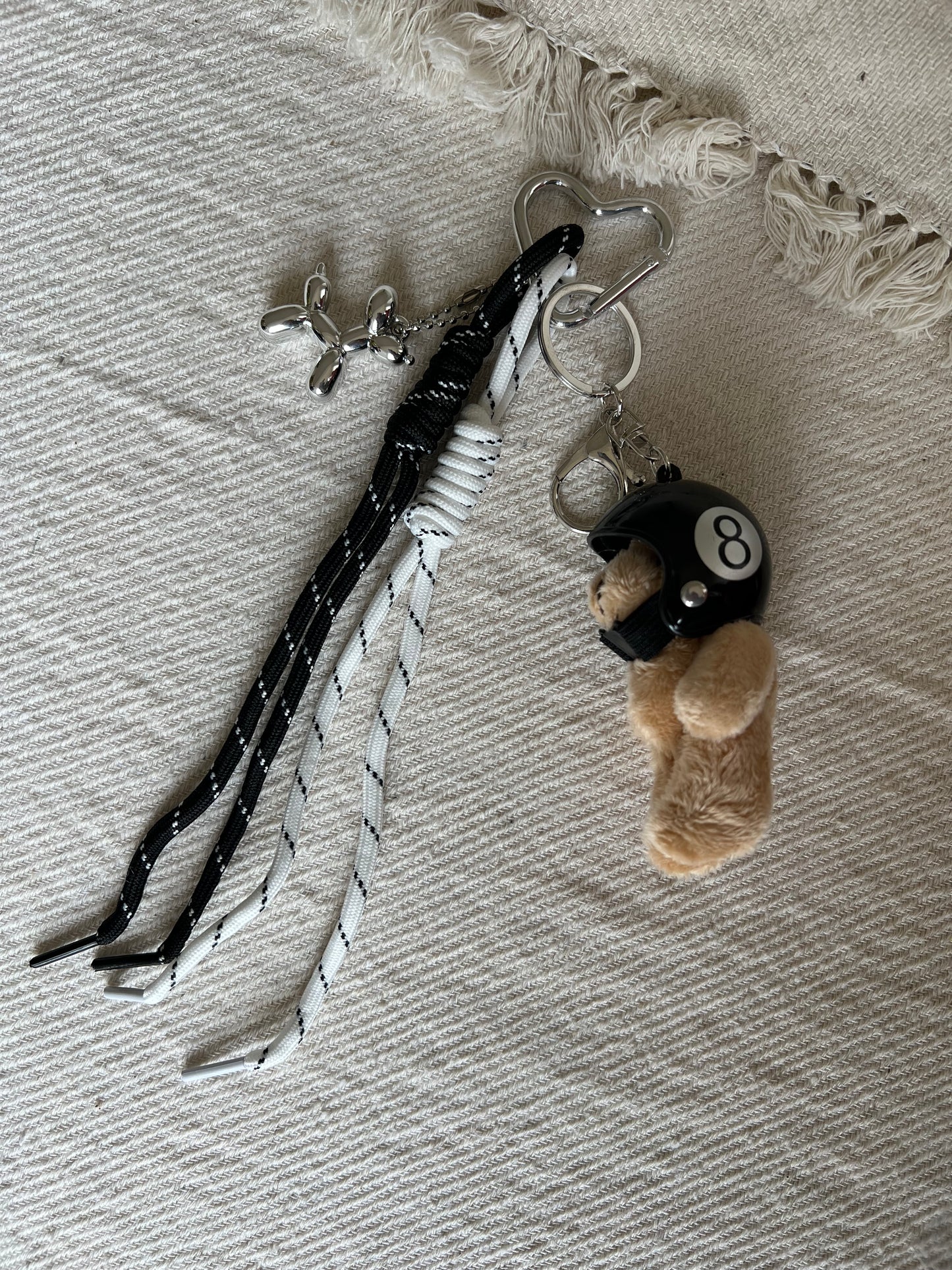 Black Helmet Bear Charm