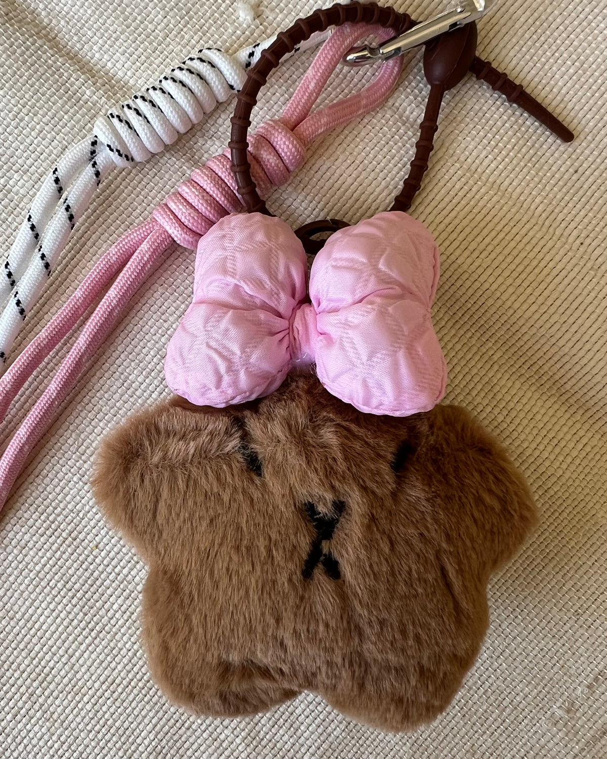 Pink Bow Star Charm