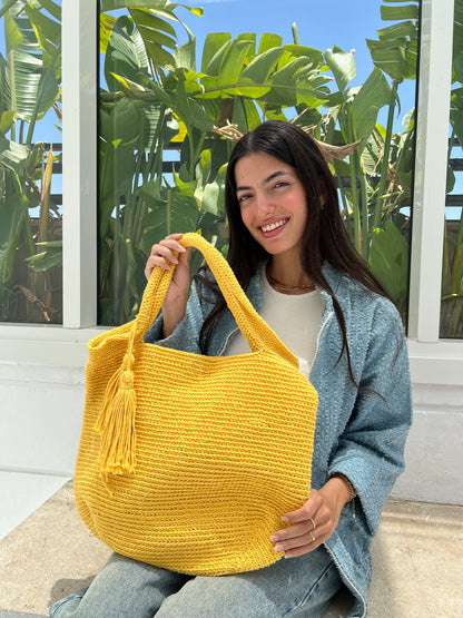 Riva Crochet Bag – Yellow