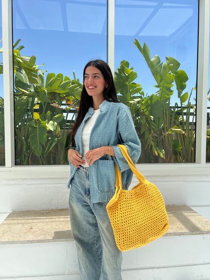 Kaia Crochet Bag – Yellow