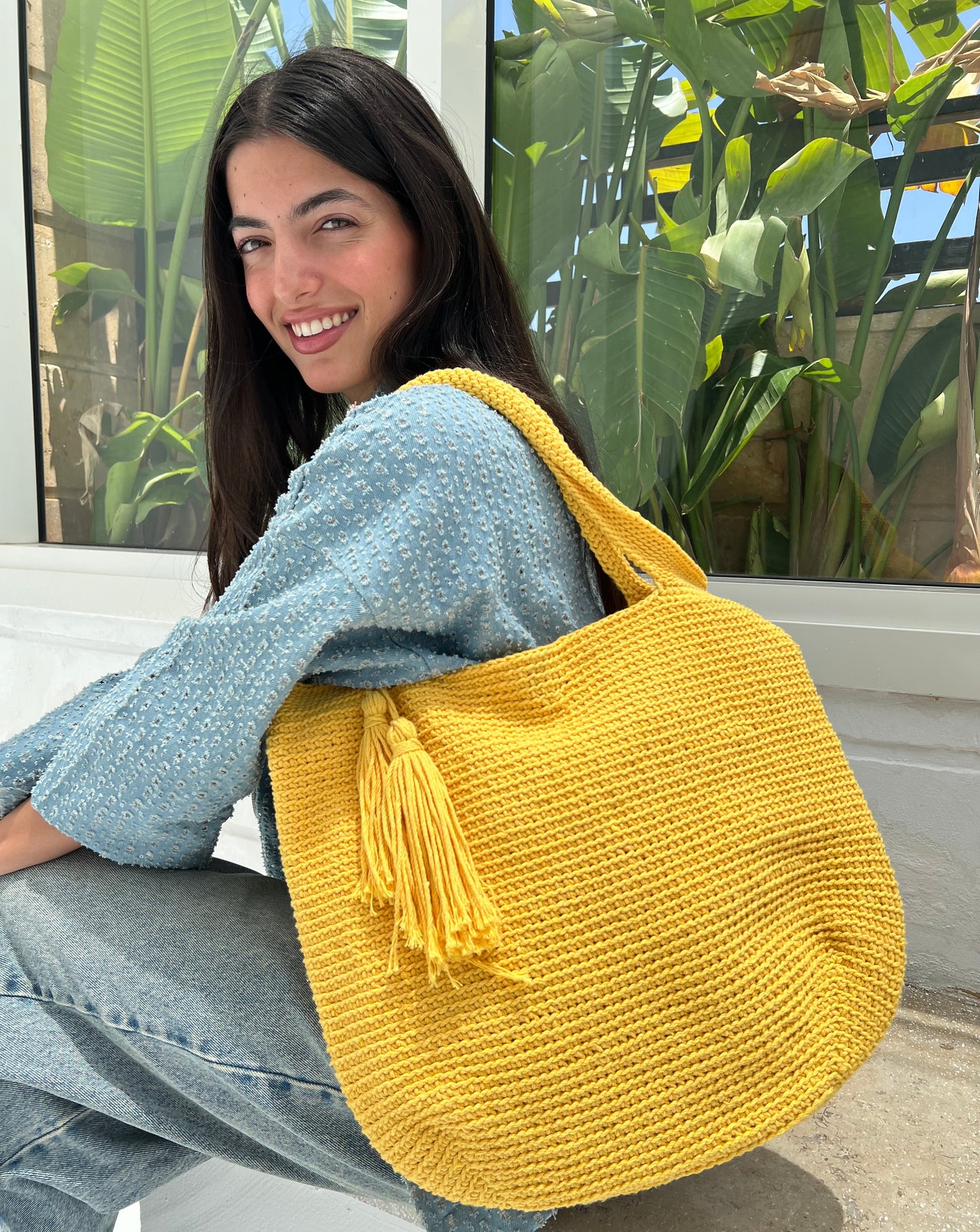 Riva Crochet Bag – Yellow