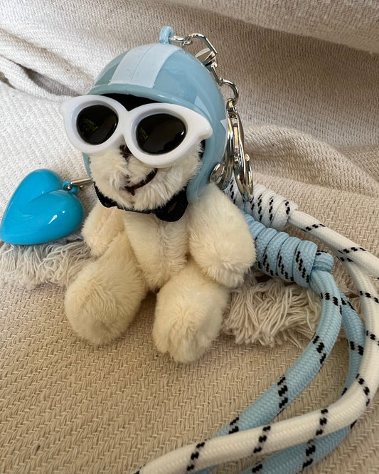 Sky Blue Cool Teddy Charm