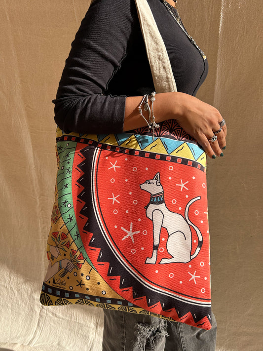 Bastet Charm Tote Bag