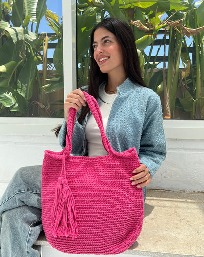Riva Crochet Bag – Fuchsia