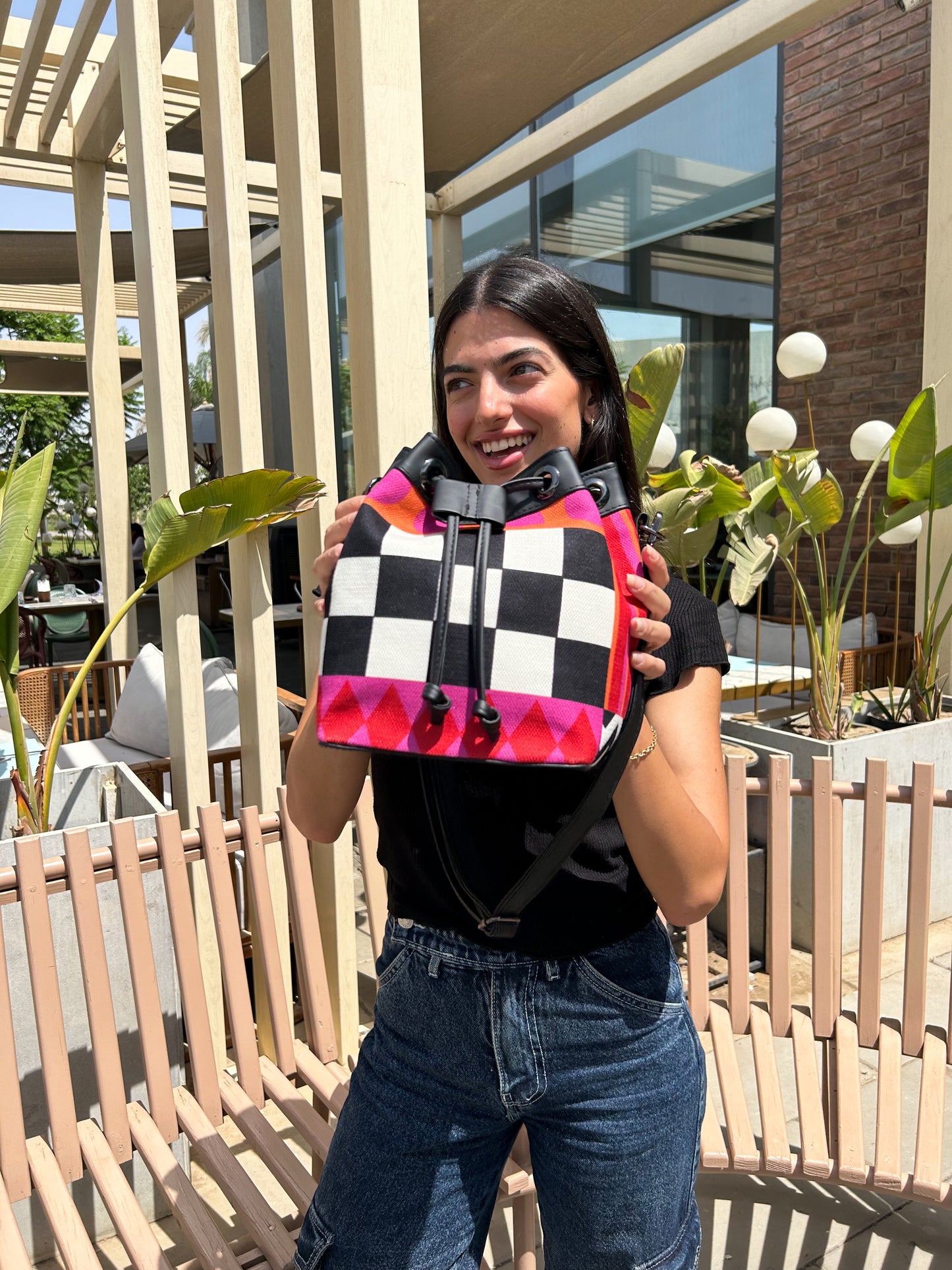 Fuchsia Fiesta Bucket Bag