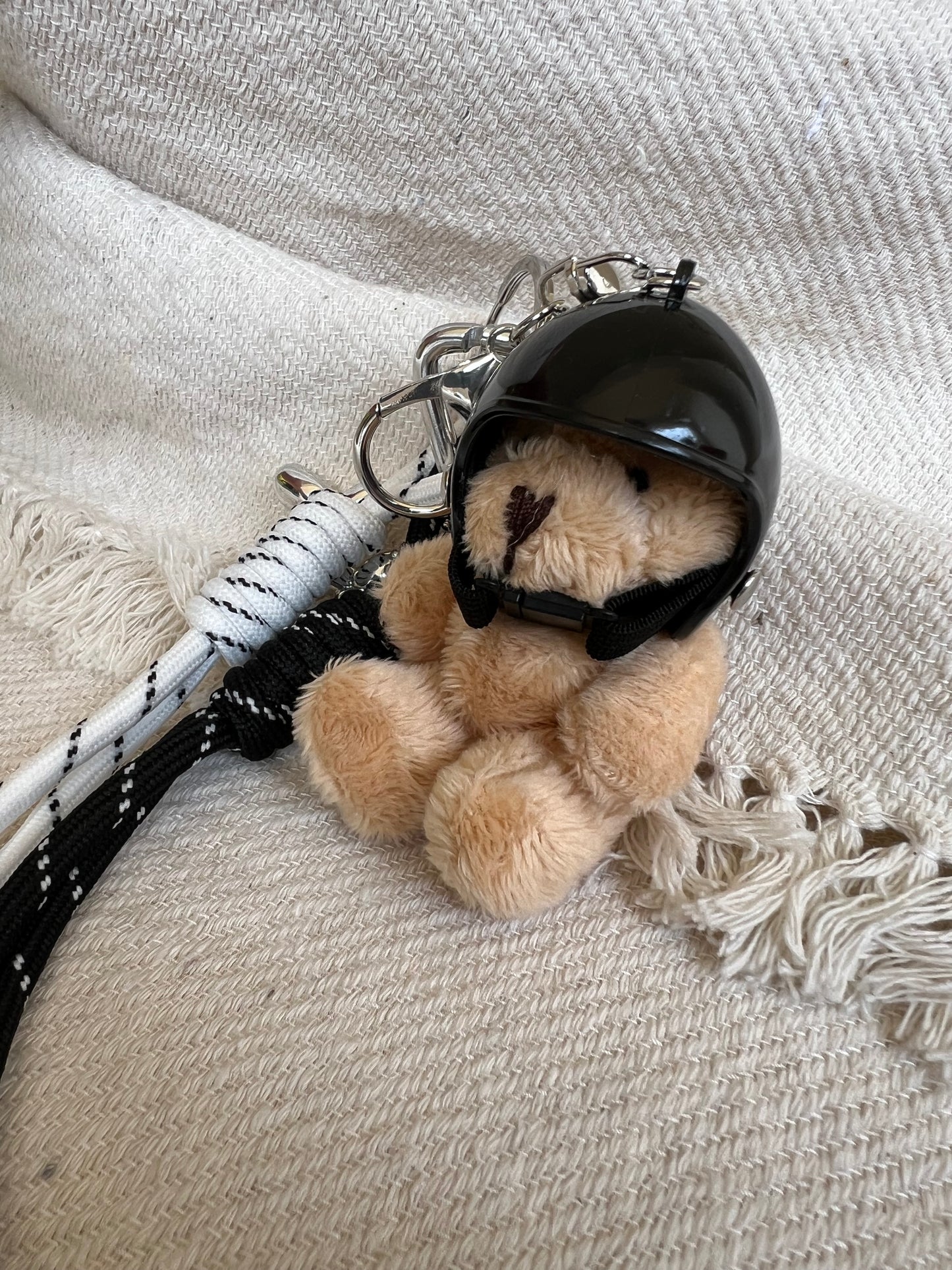 Black Helmet Bear Charm