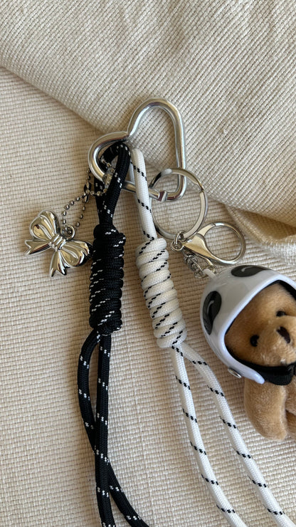 White Helmet Bear Charm