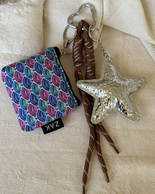 Chrome Star Coin Pouch Charm