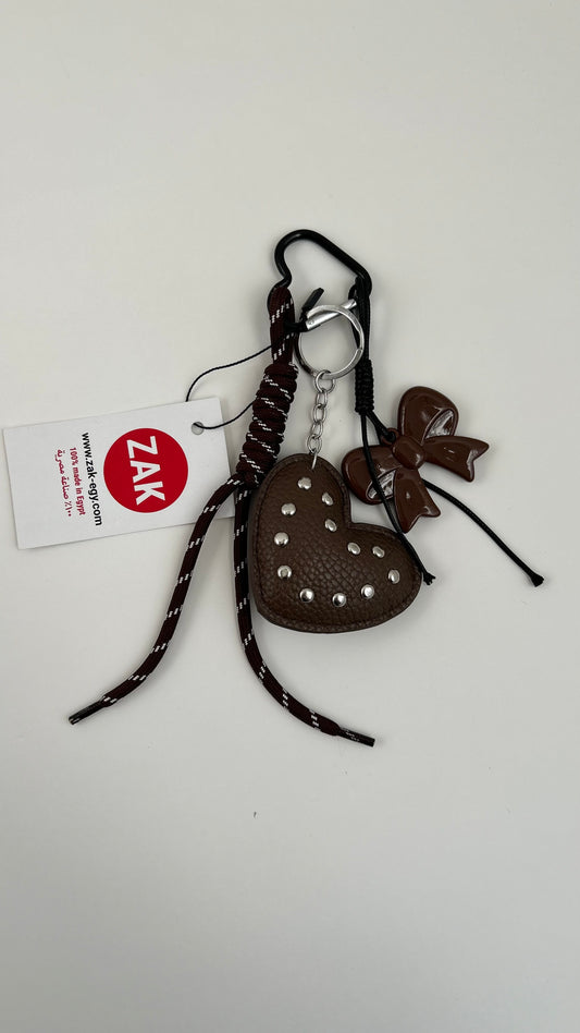 Brown Heart Charm