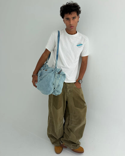 Denim Duffel Bag — Light Denim