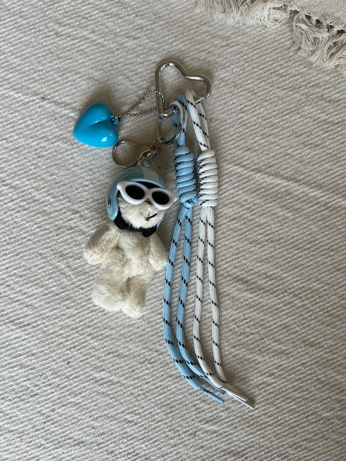 Sky Blue Cool Teddy Charm