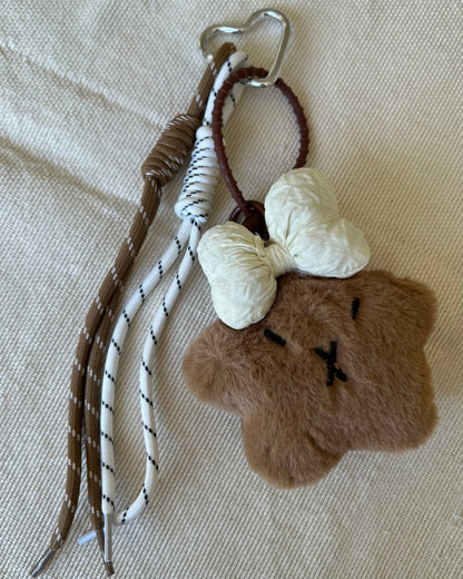 Beige Bow Star Charm