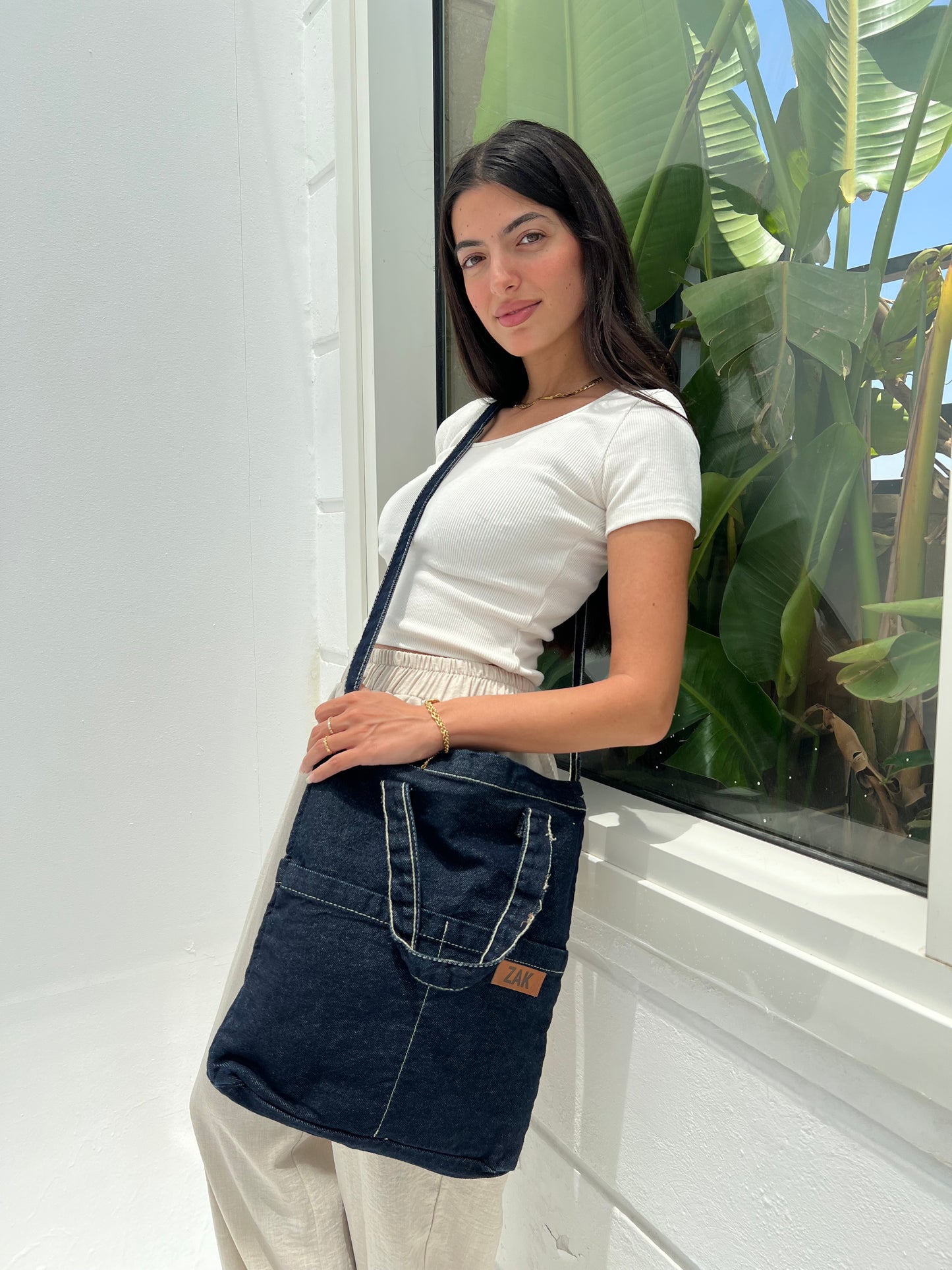Vela Cross Tote - Dark Denim