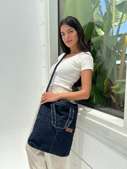 Vela Cross Tote - Dark Denim