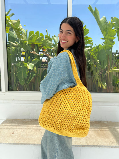 Kaia Crochet Bag – Yellow