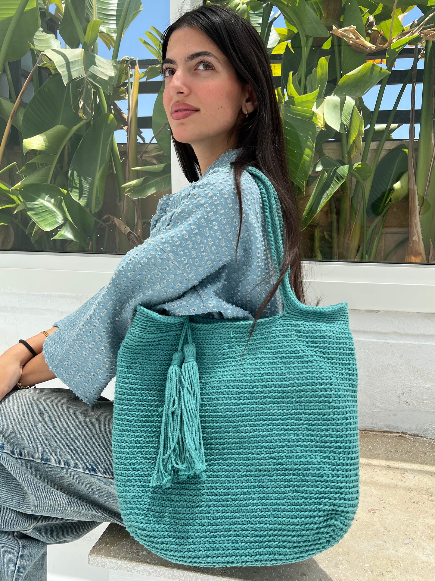 Riva Crochet Bag – Teal