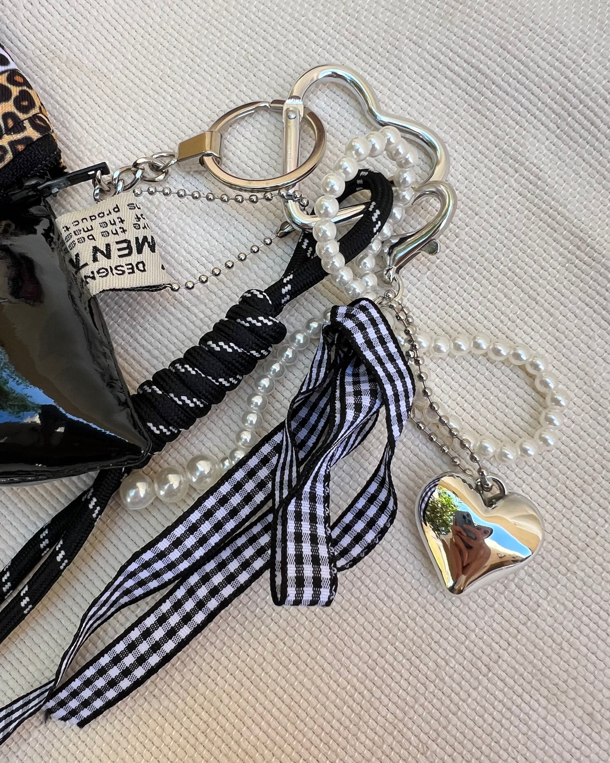 Black Bow Coin Pouch Charm