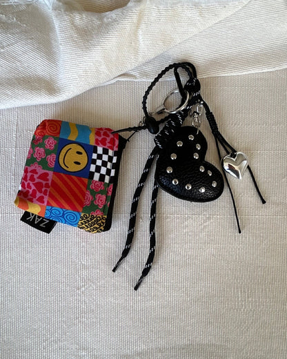 Black Heart Coin Pouch Charm