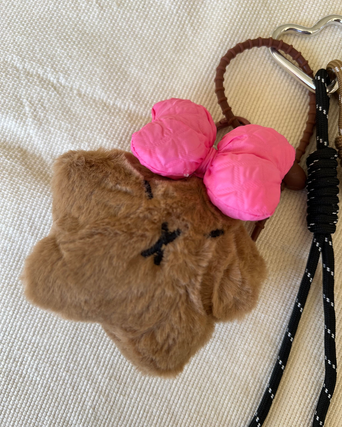 Fuchsia Bow Star Charm