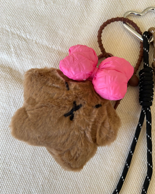 Fuchsia Bow Star Charm
