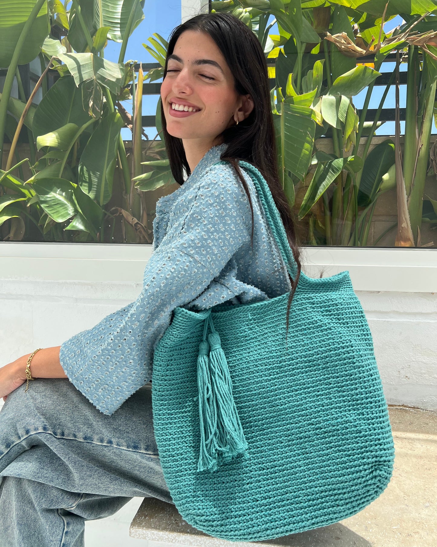 Riva Crochet Bag – Teal