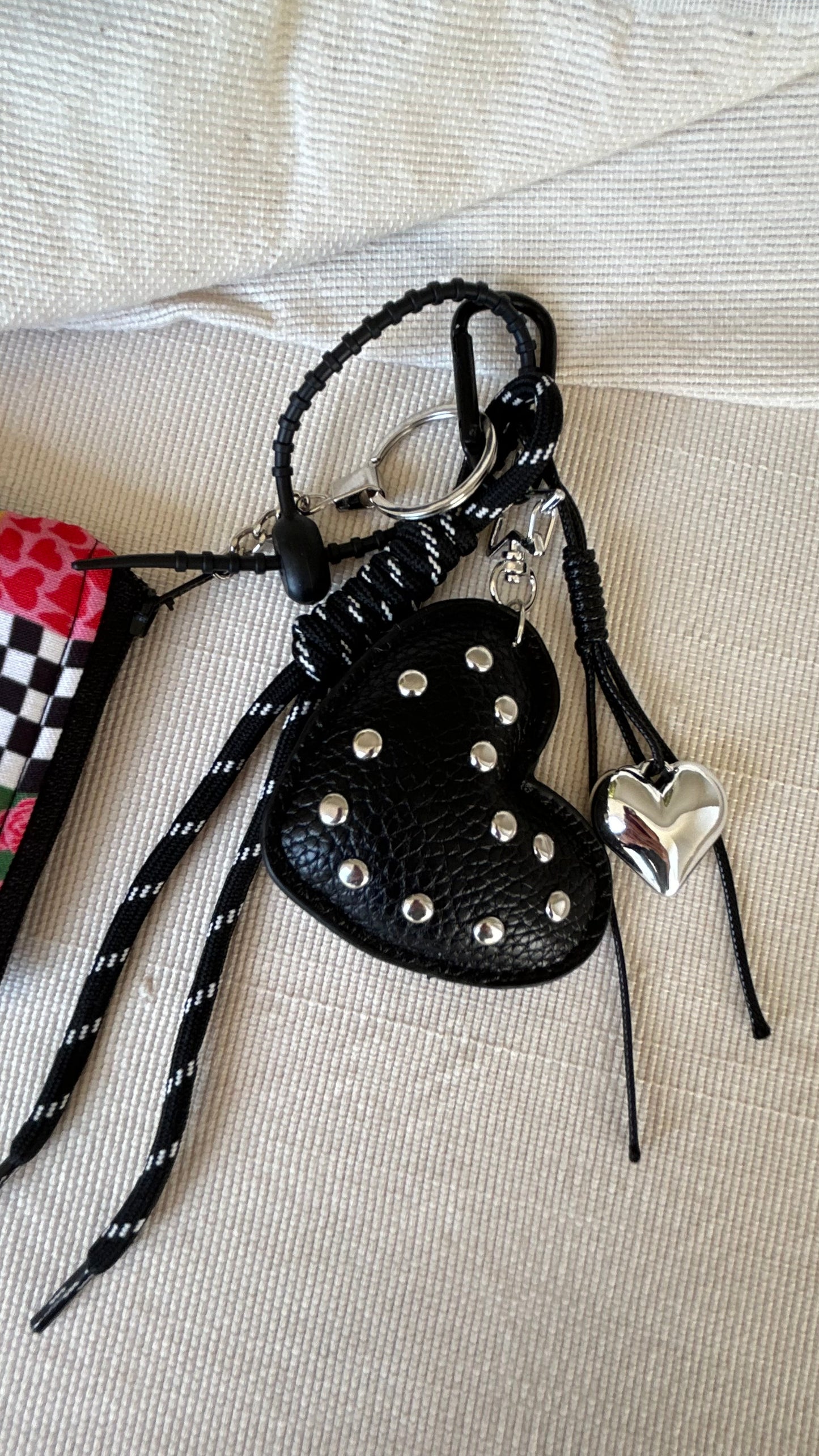 Black Heart Coin Pouch Charm