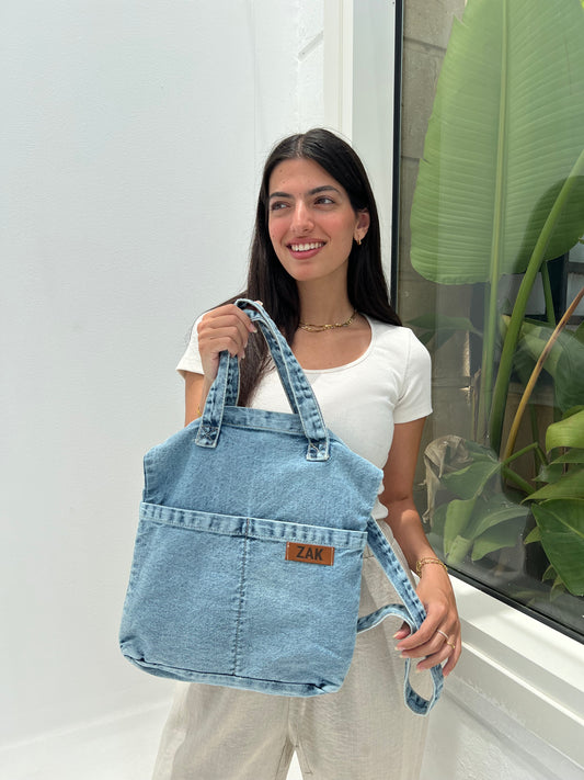 Vela Cross Tote - light Denim