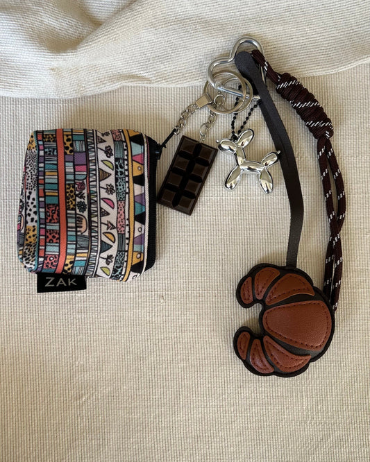 Chococaramel Croissant Coin Pouch Charm