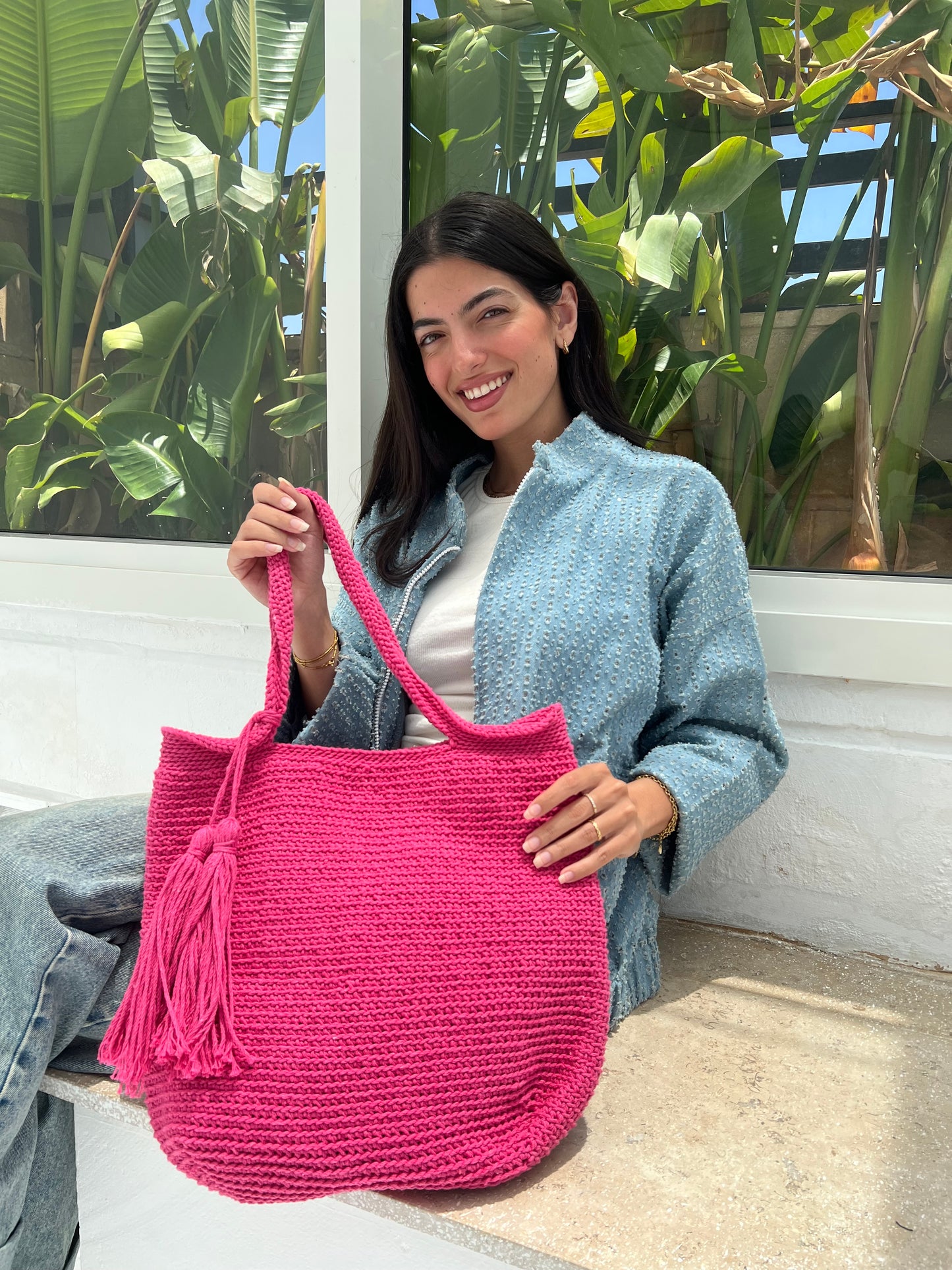 Riva Crochet Bag – Fuchsia