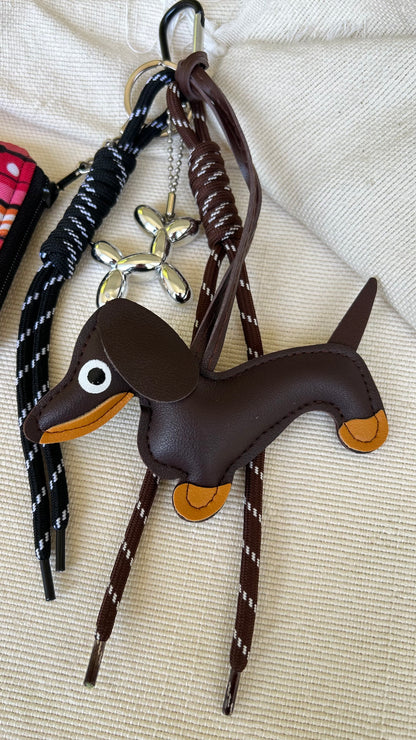 Brown Dog Coin Pouch Charm