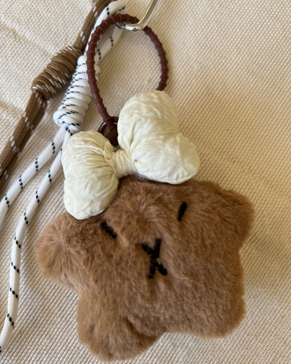 Beige Bow Star Charm