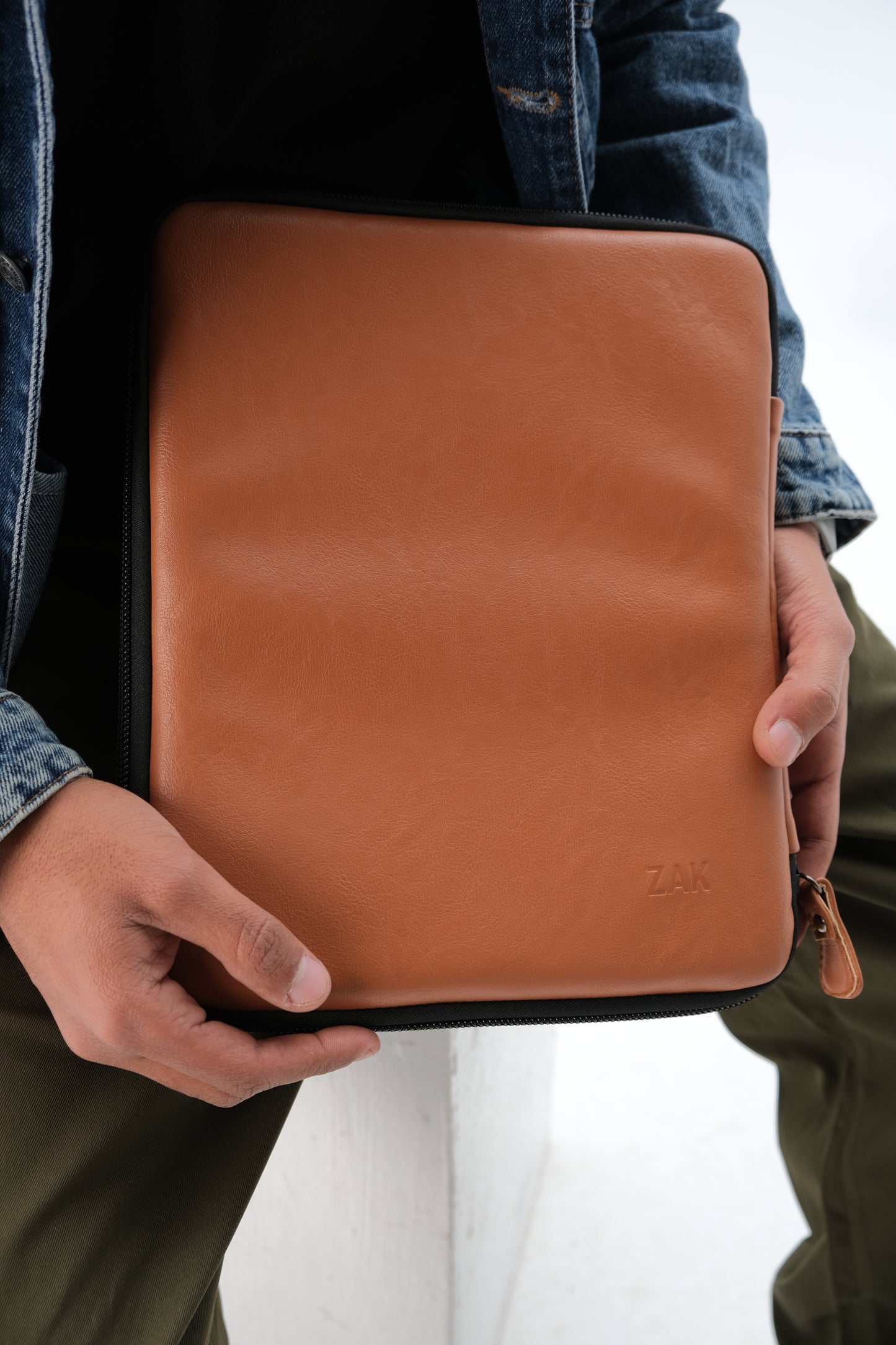Leather Tablet Cover - Camel