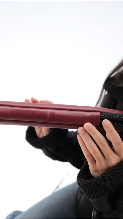 Leather Tablet Cover - Burgundy