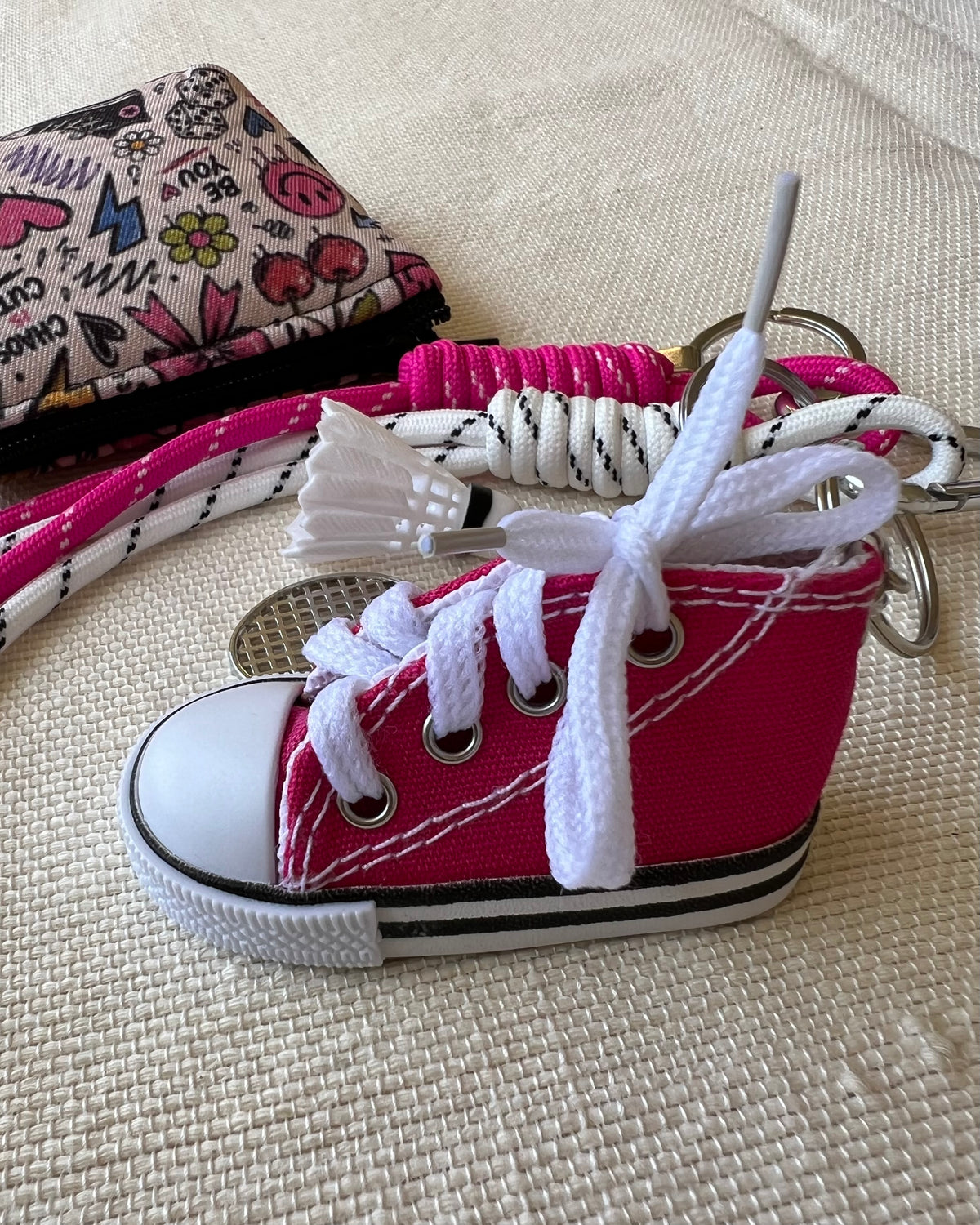 Fuchsia Converse Coin Pouch Charm