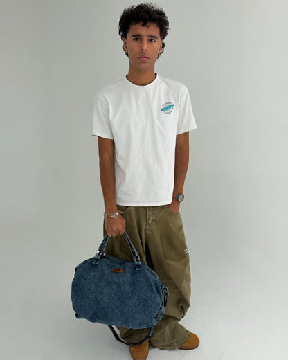Denim Duffel Bag — Mid Denim
