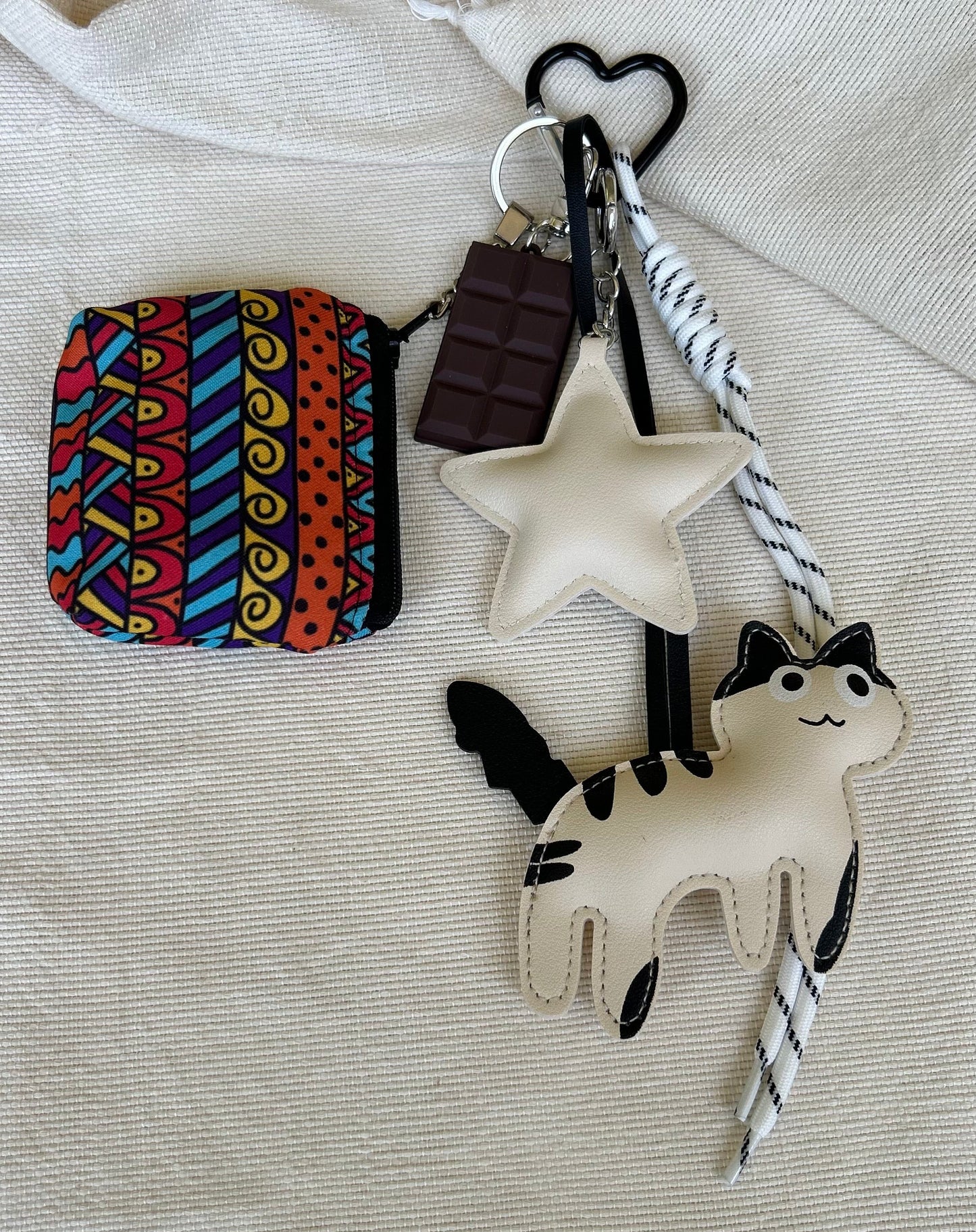 Vanilla Cat Coin Pouch Charm