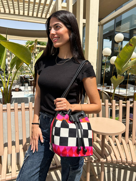 Fuchsia Fiesta Bucket Bag