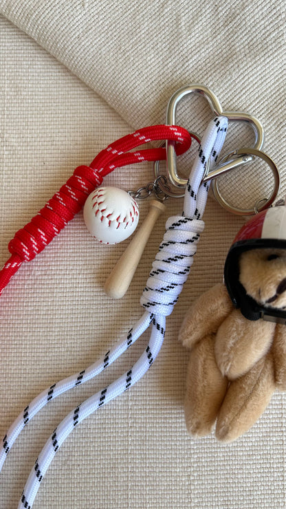 Red Helmet Bear Charm