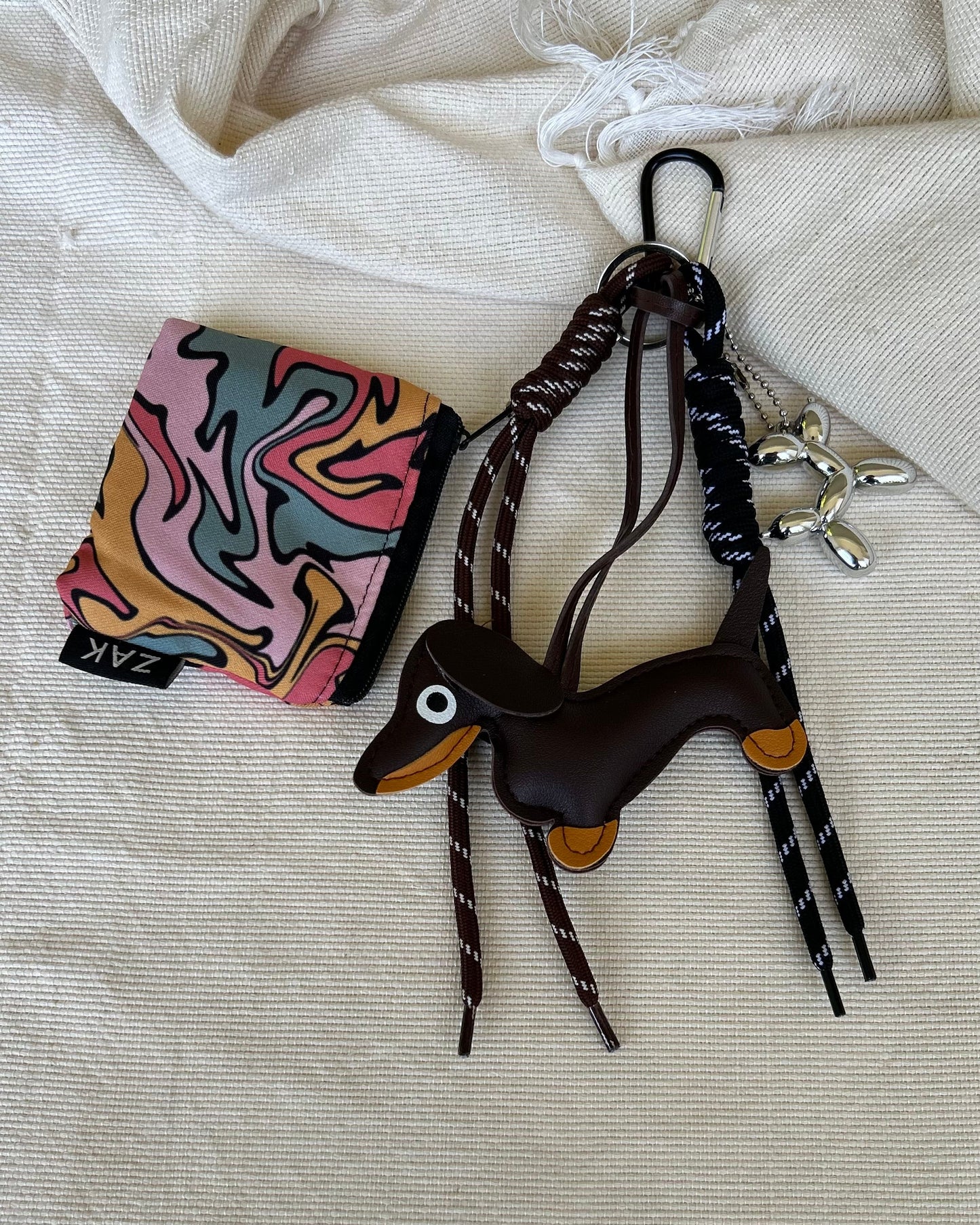 Brown Dog Coin Pouch Charm