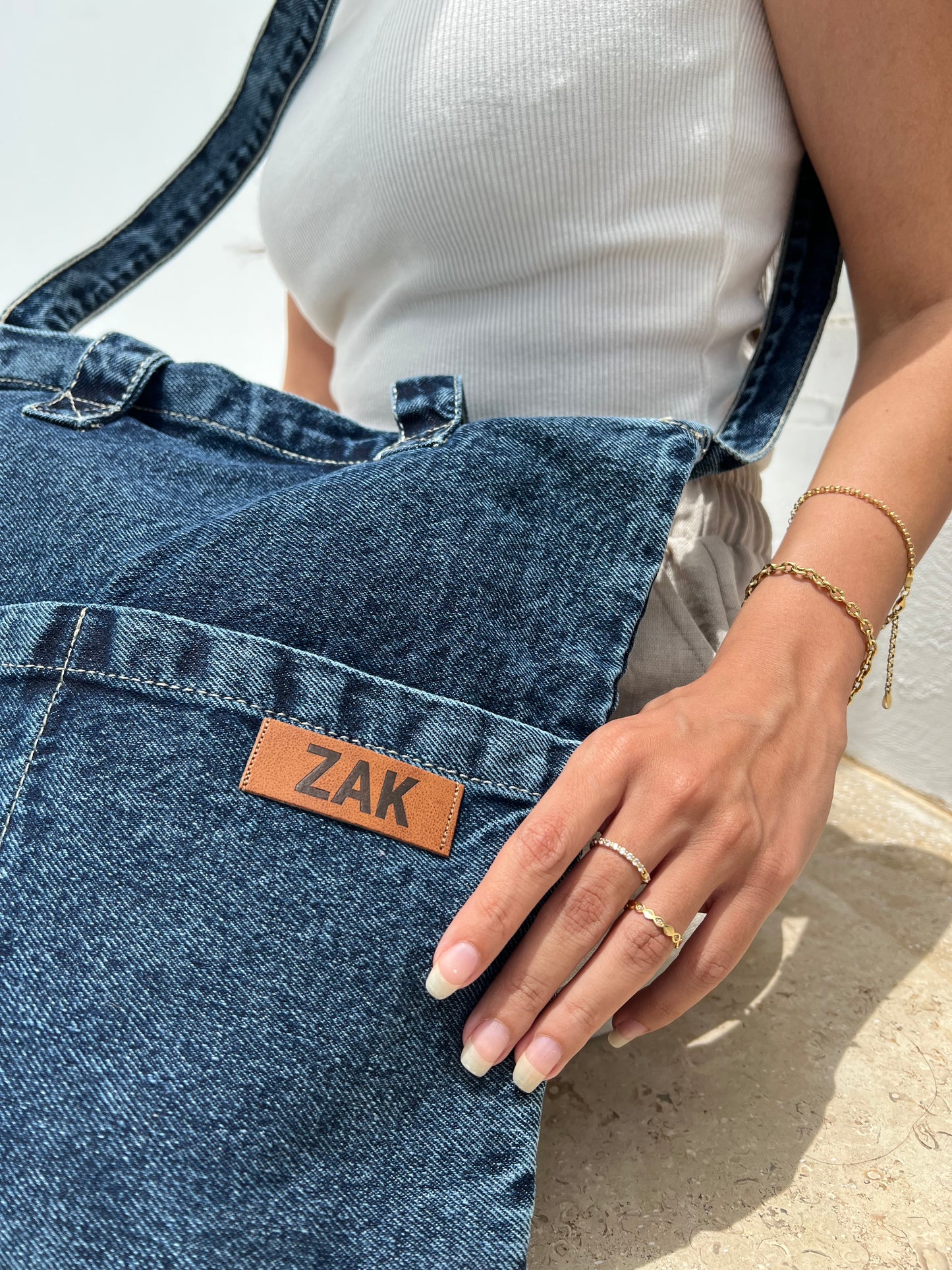 Vela Cross Tote - Mid Denim
