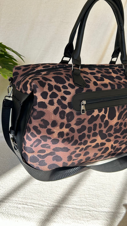 Deep Leopard Duffle Bag