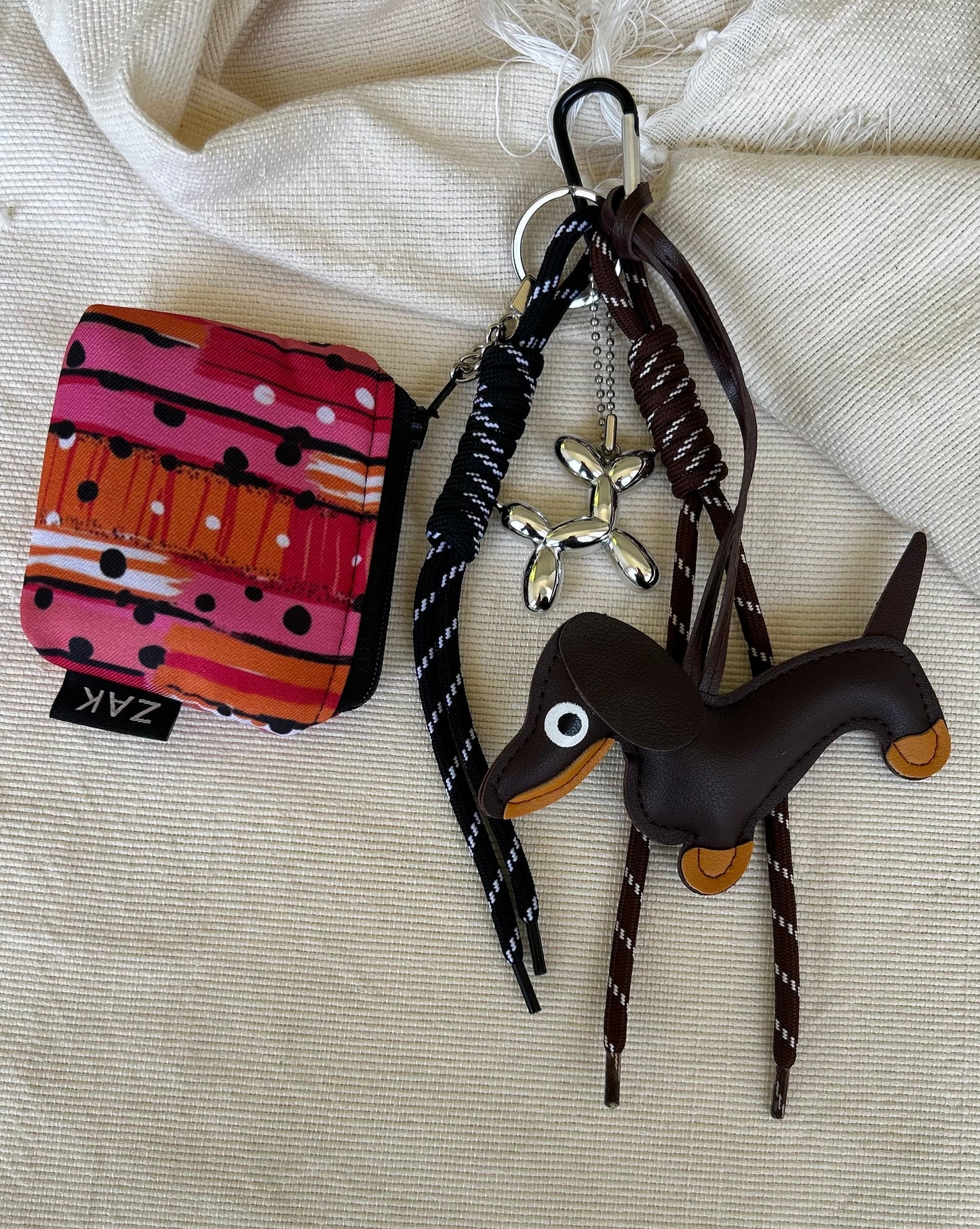 Brown Dog Coin Pouch Charm