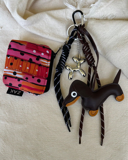 Brown Dog Coin Pouch Charm