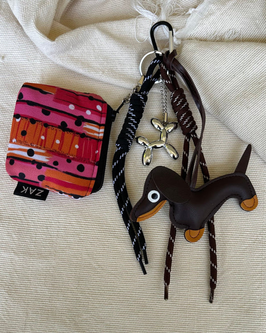 Brown Dog Coin Pouch Charm